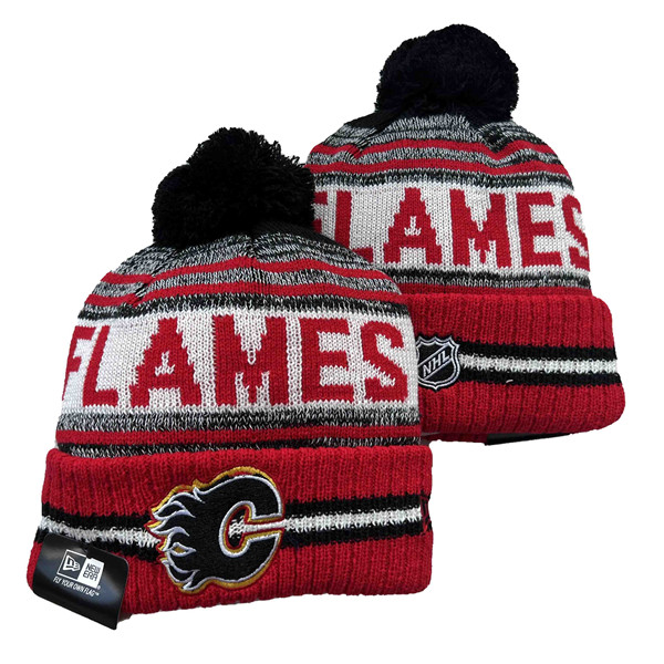 Calgary Flames Knit Hats 002